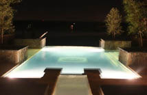 glowing swimming pool resultant from swimming pool lighting